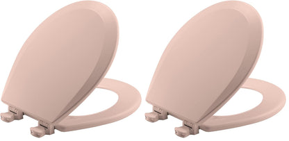 Bemis 500EC 063 Toilet Seat with Easy Clean & Change Hinges, 1 Pack Round, Venetian Pink