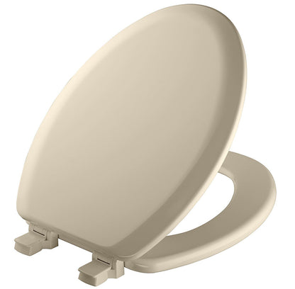 Mayfair Cameron Biscuit Toilet Seat, Non Slip Heavy Duty Wood, Easy Clean, Made in USA, Round