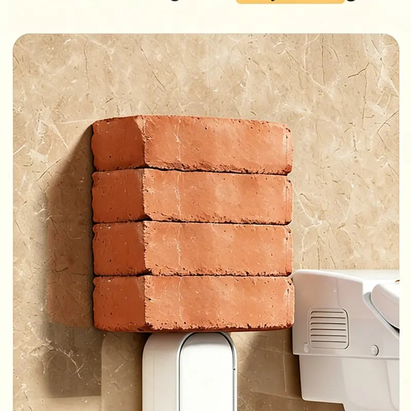 Wall-Mounted Toilet Bowl Brush Kit - New Upgrade Disposable Self-Cleaning Pads, Wand, Plastic Box, Compact Space-Saving Bathroom Organiser, Multifunctional 3-Layer Deep Clean, Removable & Washable, Adhesive Tape, No Pre-Rinse/Mess/Odors