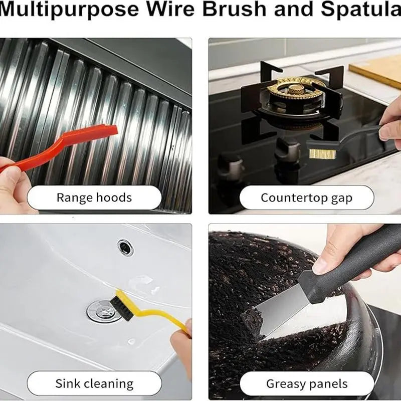 11/14 pcs Multi-Purpose Bathroom & Kitchen Cleaning Brush, Grout, Tile joints & Window Track Duster, Deep Cleaning Without Scratching, Toilet Corner Cleaner, Toilet Scrubber, Home Cleaning Kit