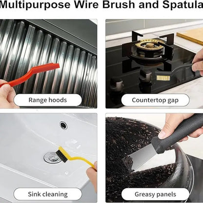 11/14 pcs Multi-Purpose Bathroom & Kitchen Cleaning Brush, Grout, Tile joints & Window Track Duster, Deep Cleaning Without Scratching, Toilet Corner Cleaner, Toilet Scrubber, Home Cleaning Kit