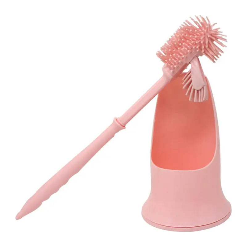 Pink Toilet Brush & Stand