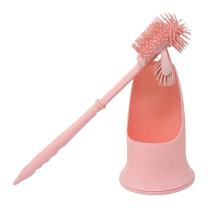 Pink Toilet Brush & Stand