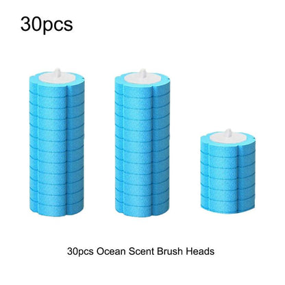 Wall-Mounted Disposable Toilet Brush with 18/30 Heads