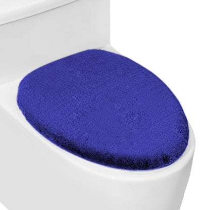 Soft Plush Toilet Lid Cover for Bathroom, Machine Washable Toilet Seat Covers, Fits Most Round Elongated and Oblong Lids, Easy Installation& Cleaning (Turquoise)