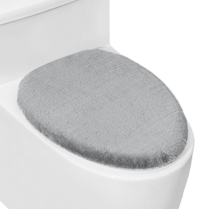 Soft Plush Toilet Lid Cover for Bathroom, Machine Washable Toilet Seat Covers, Fits Most Round Elongated and Oblong Lids, Easy Installation& Cleaning (Turquoise)
