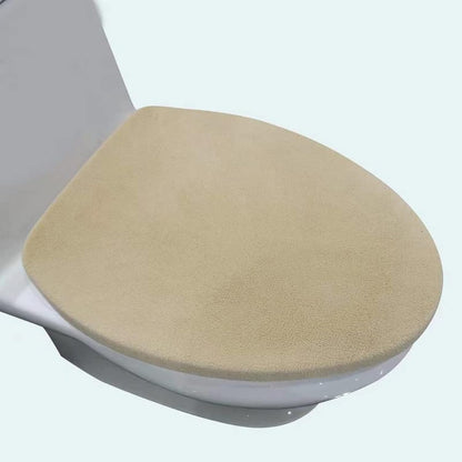 Madeals Microfiber Toilet Lid Cover Soft and Absorbent, Comfortable Bathroom Toilet Lid Cover Seat Fits Most Size Toilet Lids for Black