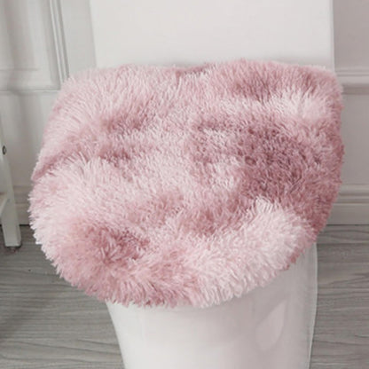 Soft Fluffy Toilet Lid Cover Hot Pink 17.7" x 19.7"