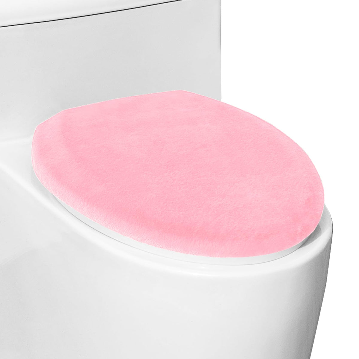 Comfortable Soft Plush Toilet Lid Cover for Bathroom, Machine Washable Toilet Seat Covers, Fits Most Round Elongated and Oblong Lids, Easy Installation& Cleaning (Olive green)