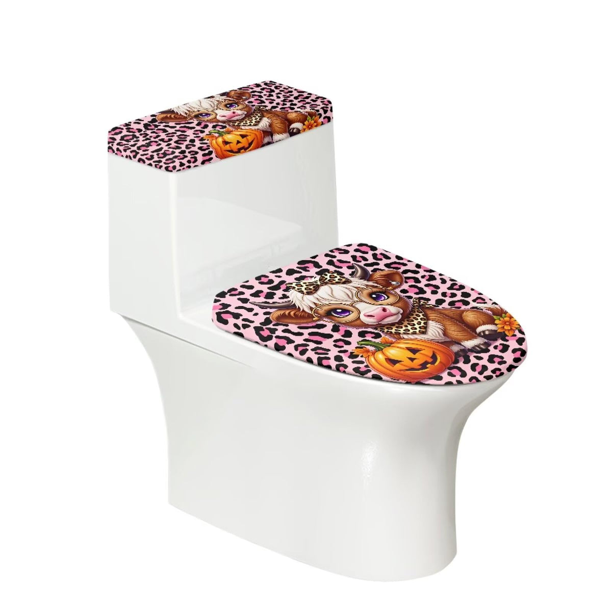 Starfish Toilet Lid & Tank Covers Shell Toilet Seat Covers for Bathroom Dust Cover Set 2 Piece Polyester Fabric Bathroom Covers Elastic Bottom Soft Universal for Most Toilet Bowl Lids
