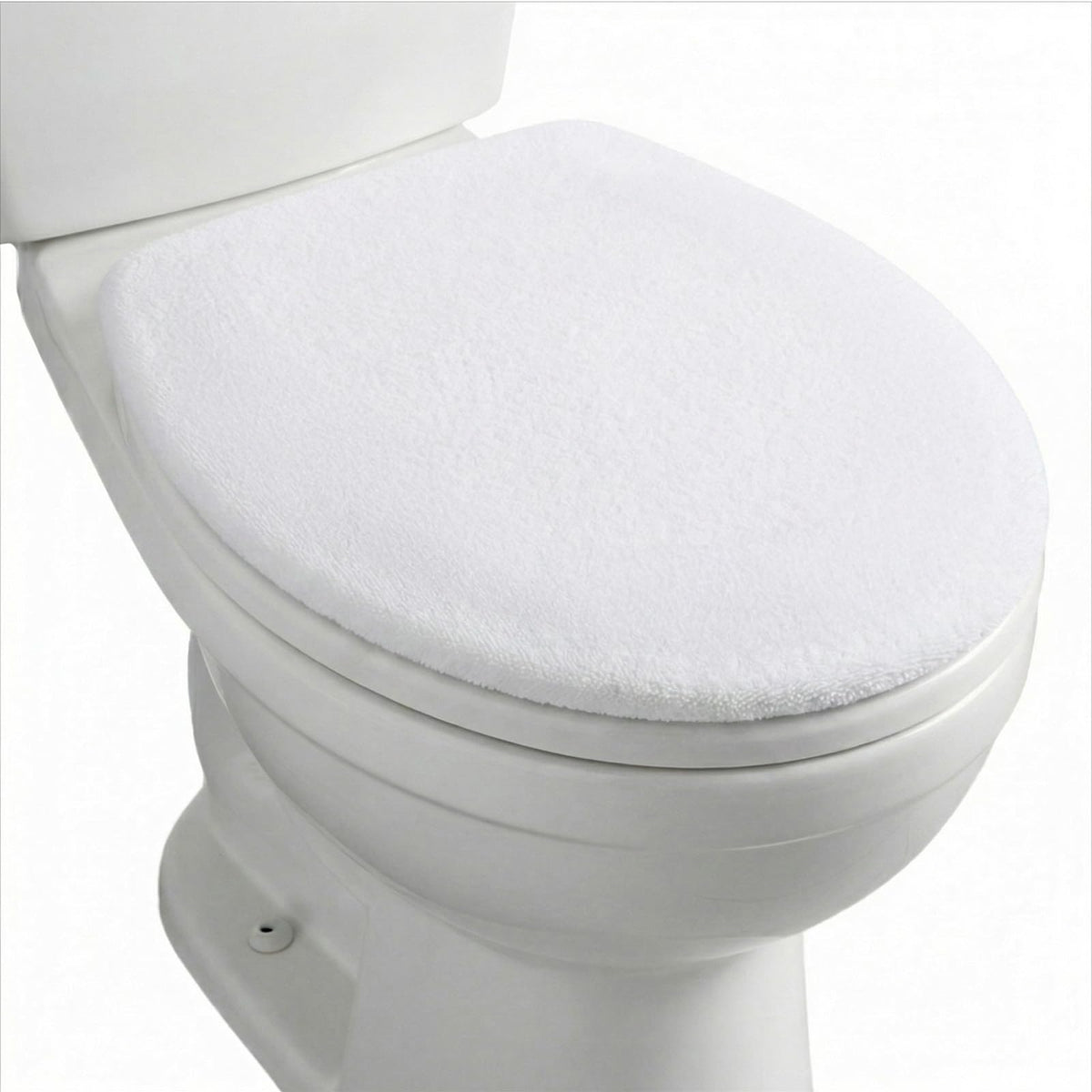 Microfiber Toilet Lid Cover, Non-Slip Soft Toilet Cover Adjustable Toilets Seat Covers Absorbent Machine Washable Covers Elastic Fits Most Round Elongated Toilets Bathroom Decor