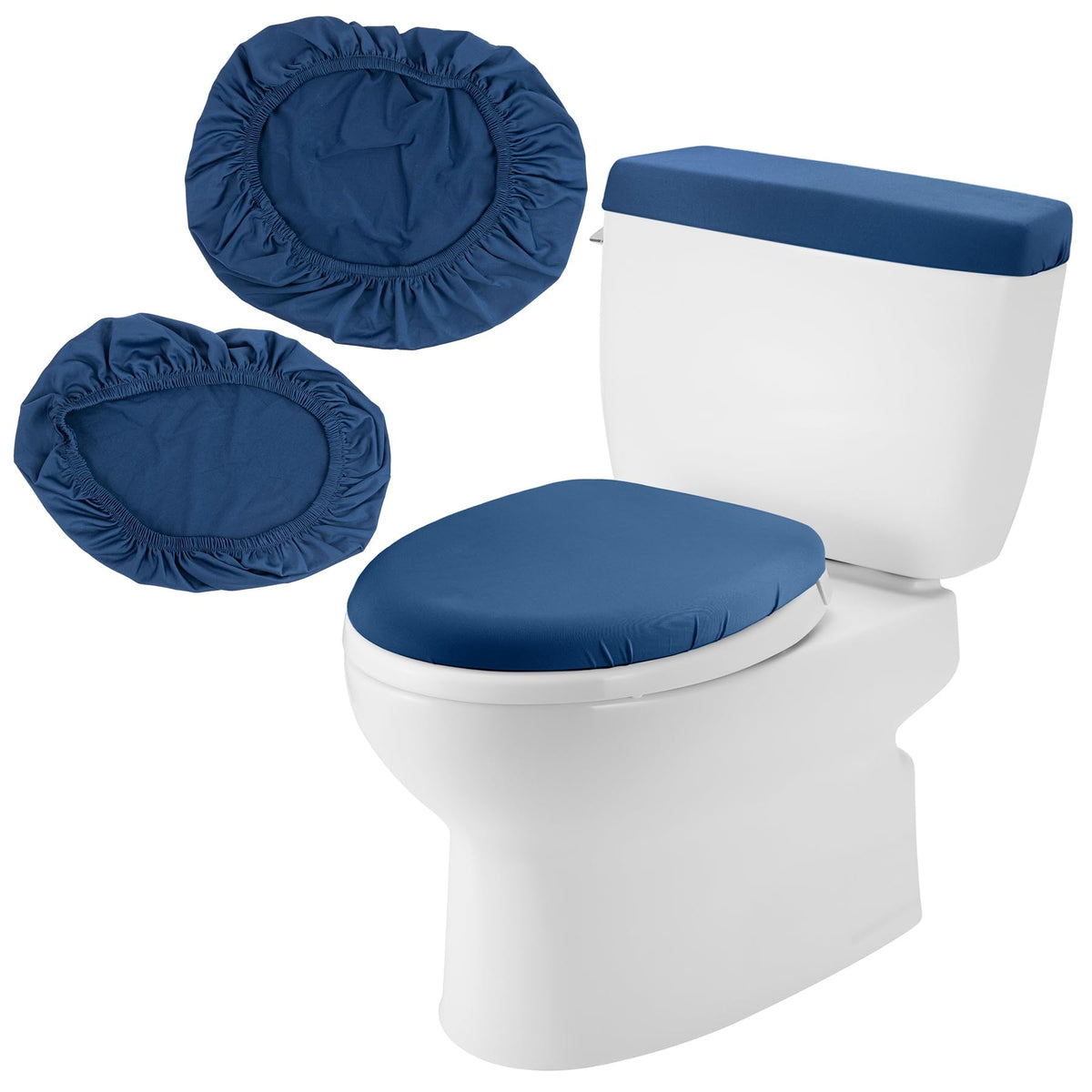 Toilet Lid Cover and Toilet Tank Lid Cover With Elastic Bottom