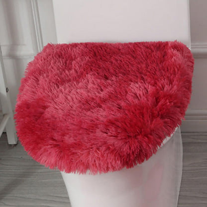 Soft Fluffy Toilet Lid Cover Hot Pink 17.7" x 19.7"