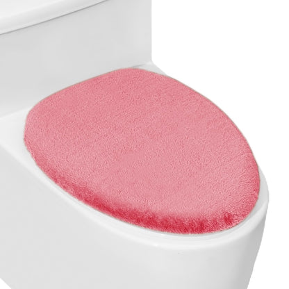 Soft Plush Toilet Lid Cover for Bathroom, Machine Washable Toilet Seat Covers, Fits Most Round Elongated and Oblong Lids, Easy Installation& Cleaning (Turquoise)