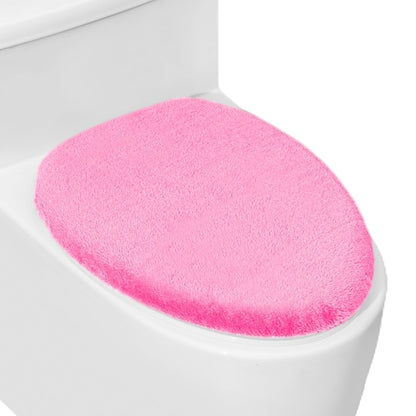 Soft Plush Toilet Lid Cover for Bathroom, Machine Washable Toilet Seat Covers, Fits Most Round Elongated and Oblong Lids, Easy Installation& Cleaning (Turquoise)