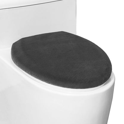 Comfortable Soft Plush Toilet Lid Cover for Bathroom, Machine Washable Toilet Seat Covers, Fits Most Round Elongated and Oblong Lids, Easy Installation& Cleaning (Olive green)
