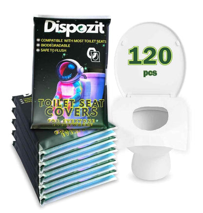 60 Pcs XL Flushable toilet seat covers for Public Toilets for all