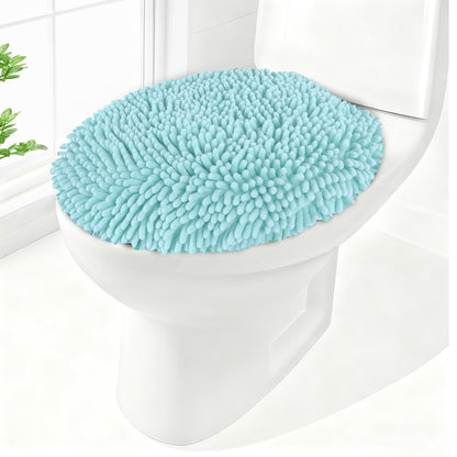 Soft Chenille Toilet Lid Cover 19.5L x 18.5W Machine Washable