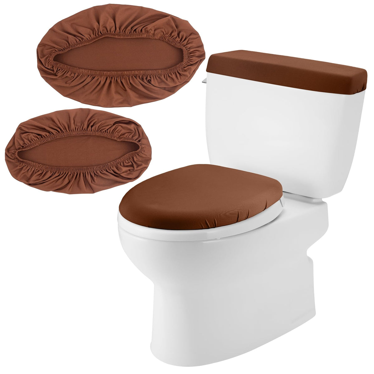 Toilet Lid Cover and Toilet Tank Lid Cover With Elastic Bottom
