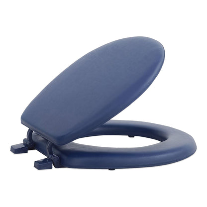 Soft Standard Vinyl Toilet Seat, Navy, 17 in