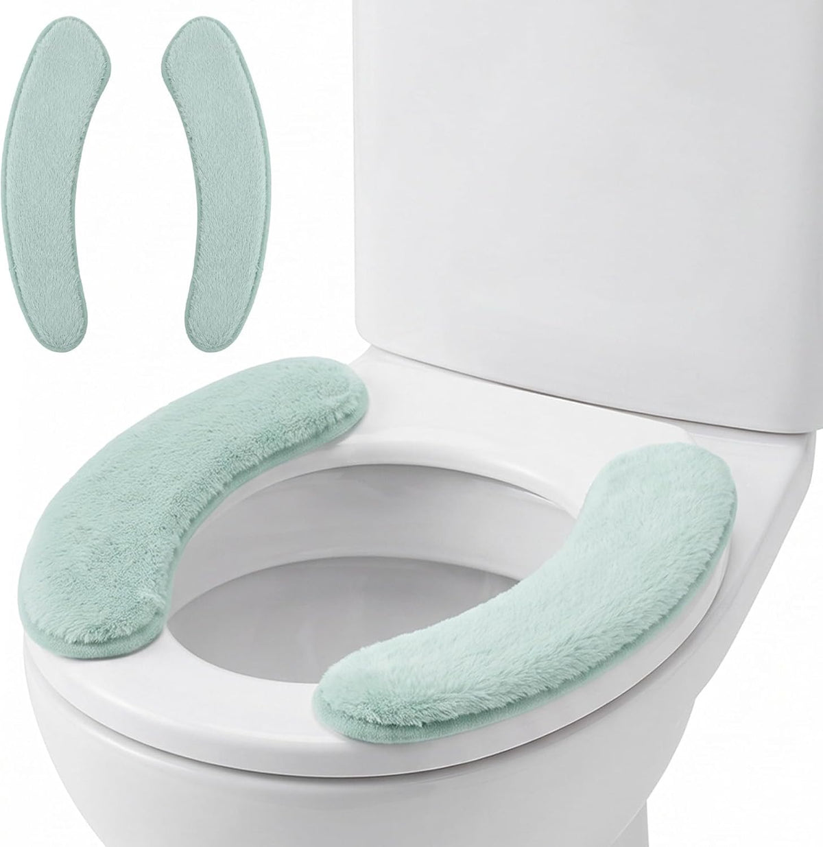 Thick and Warm Toilet Seat Cushion,Soft Plush Toilet Cushion(Green)
