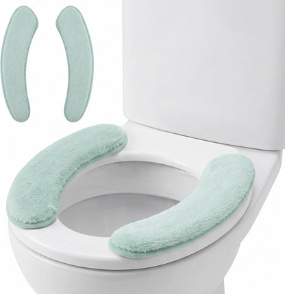 Thick and Warm Toilet Seat Cushion,Soft Plush Toilet Cushion(Green)