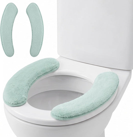 Thick and Warm Toilet Seat Cushion,Soft Plush Toilet Cushion(Green)