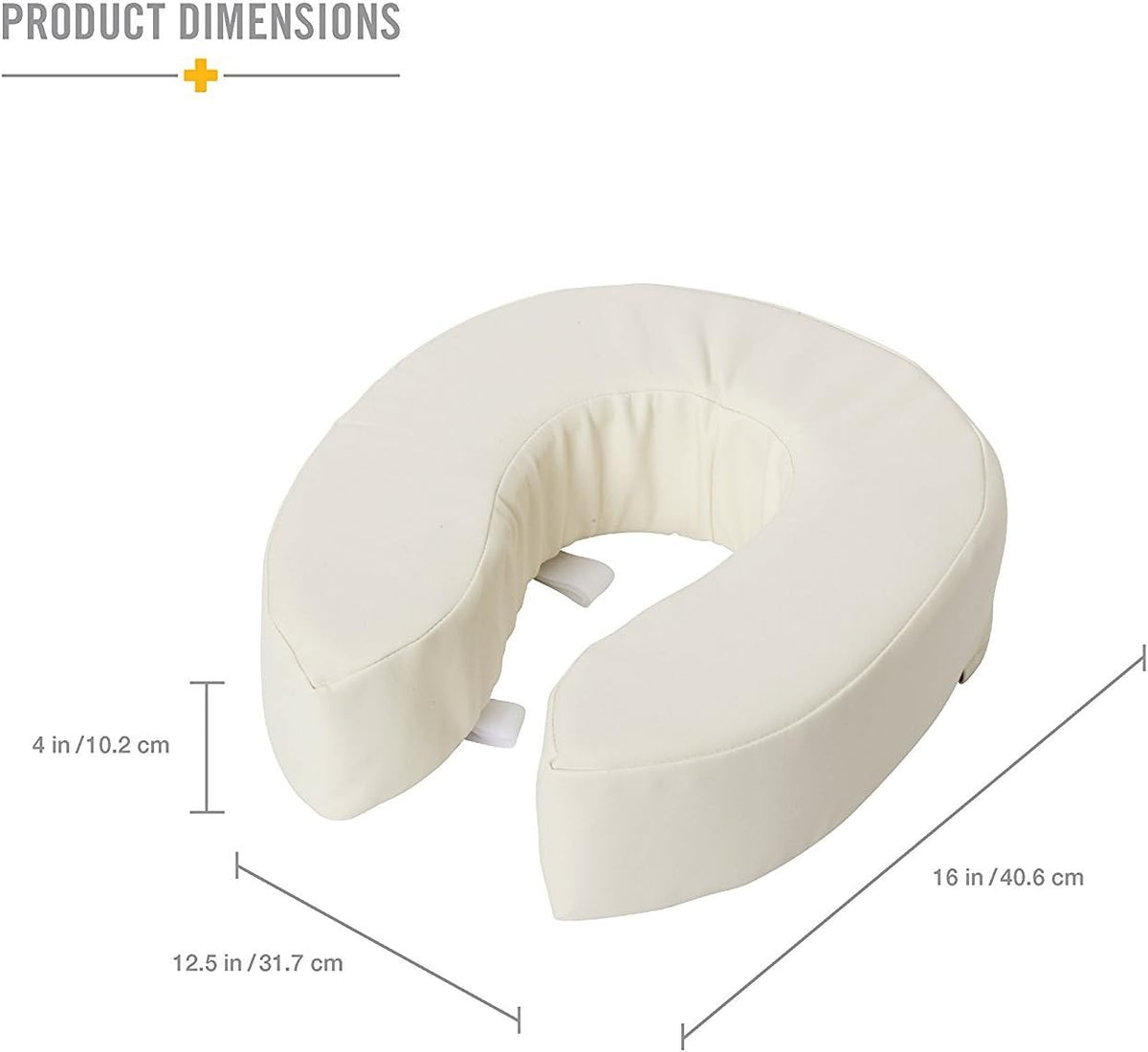 Briggs Healthcare Vinyl Cushion Toilet Seat, 4"