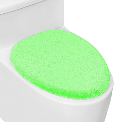 Soft Plush Toilet Lid Cover for Bathroom, Machine Washable Toilet Seat Covers, Fits Most Round Elongated and Oblong Lids, Easy Installation& Cleaning (Turquoise)