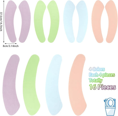Tatuo 8 Pairs Bathroom Warmer Toilet Seat Cover Pads Washable and Reusable