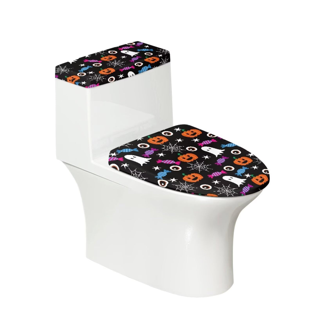 Starfish Toilet Lid & Tank Covers Shell Toilet Seat Covers for Bathroom Dust Cover Set 2 Piece Polyester Fabric Bathroom Covers Elastic Bottom Soft Universal for Most Toilet Bowl Lids