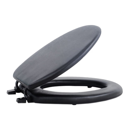 Soft Standard Vinyl Toilet Seat, Navy, 17 in