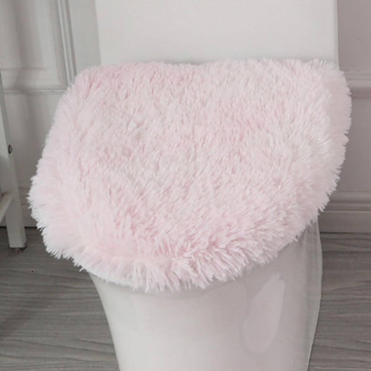 Soft Fluffy Toilet Lid Cover Hot Pink 17.7" x 19.7"