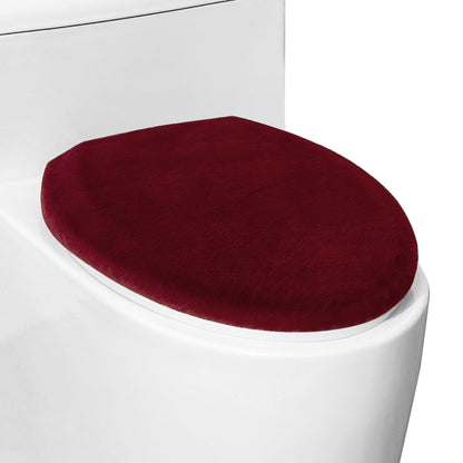 Comfortable Soft Plush Toilet Lid Cover for Bathroom, Machine Washable Toilet Seat Covers, Fits Most Round Elongated and Oblong Lids, Easy Installation& Cleaning (Olive green)