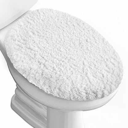 Microfiber Elongated Toilet Seat Cover 19.5"x 15" Machine Washable