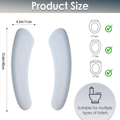 Thick and Elastic Toilet Seat Cover – Washable & Reusable with Double-Sided Hook and Loop Fastener for Easy Attachment – Cushioned Mat with Thick Sponge for Extra Comfort (Blue)