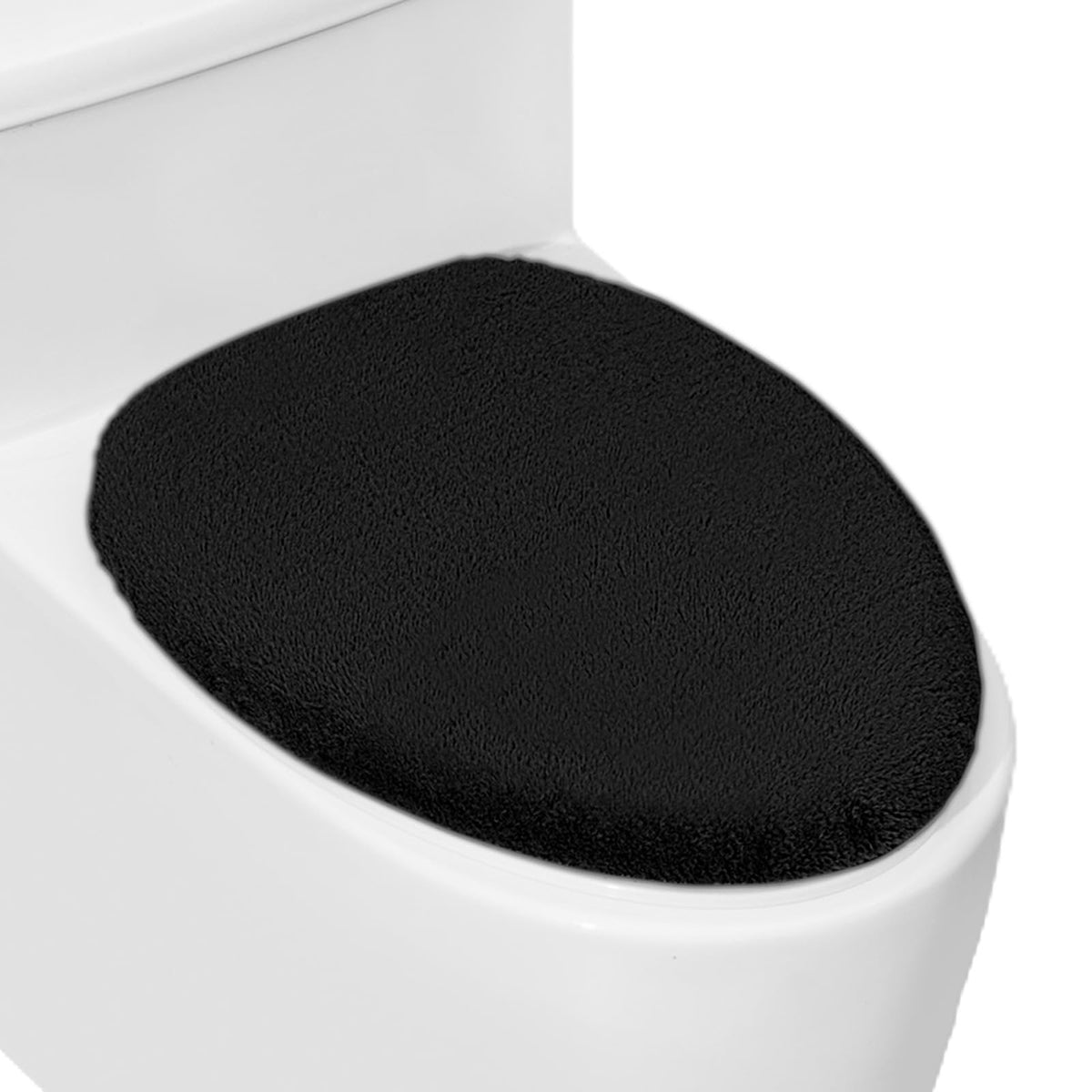 Soft Plush Toilet Lid Cover for Bathroom, Machine Washable Toilet Seat Covers, Fits Most Round Elongated and Oblong Lids, Easy Installation& Cleaning (Turquoise)