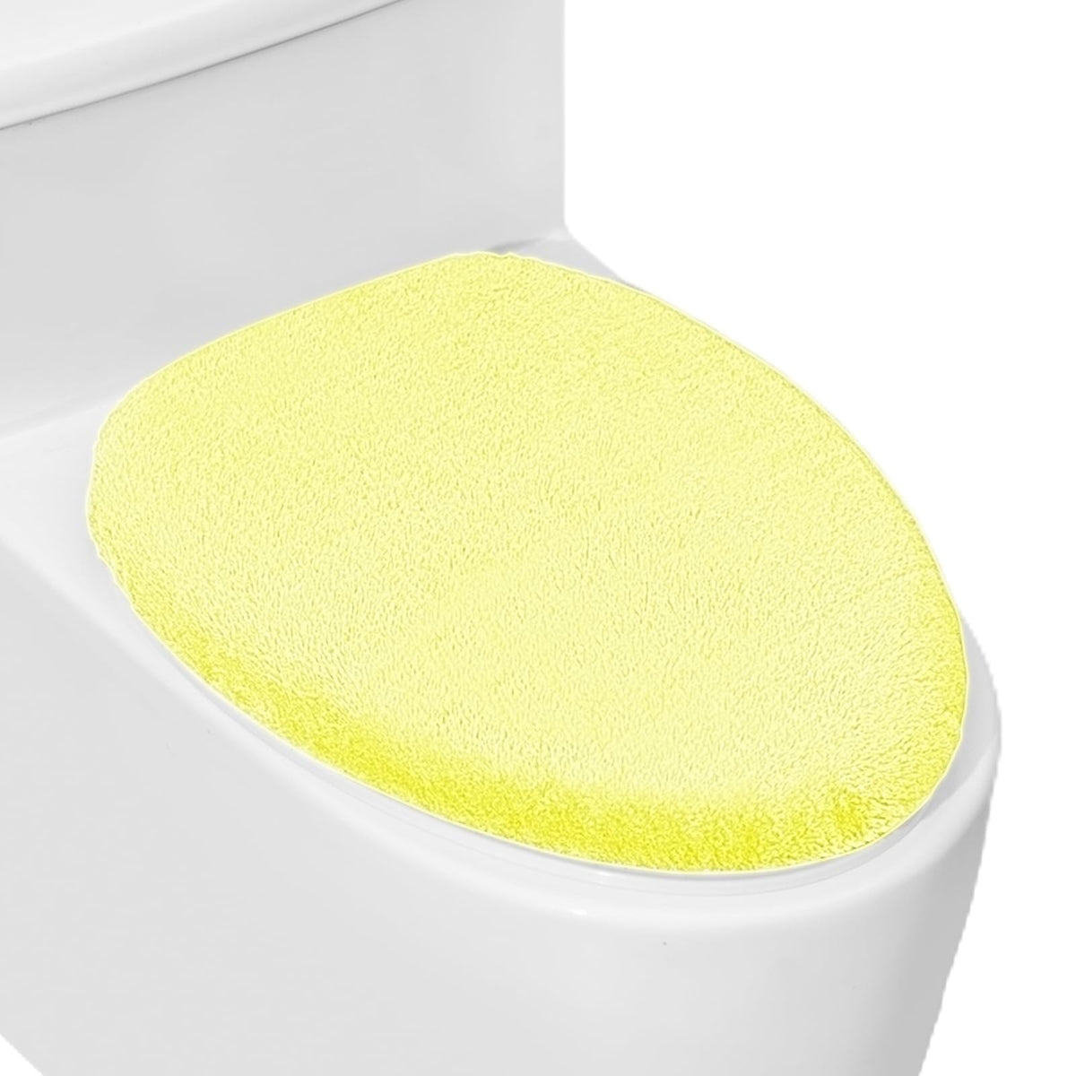 Soft Plush Toilet Lid Cover for Bathroom, Machine Washable Toilet Seat Covers, Fits Most Round Elongated and Oblong Lids, Easy Installation& Cleaning (Turquoise)