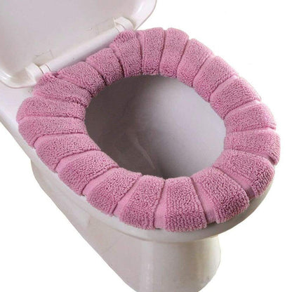 Warm Soft Toilet Seat Cover, Thick Stretchable Washable Bathroom Pad, 3PCS