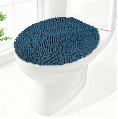 Soft Chenille Toilet Lid Cover 19.5L x 18.5W Machine Washable