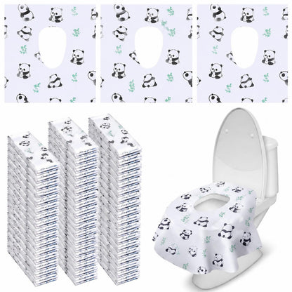 Dunzoom 100 Pack Disposable Toilet Seat Covers, Cute Animal Waterproof
