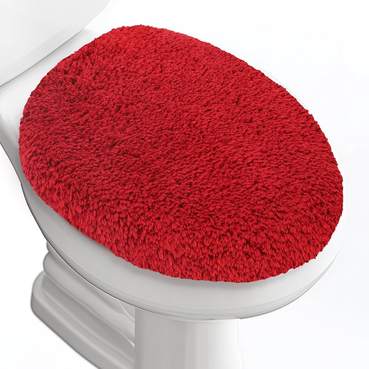 Microfiber Elongated Toilet Seat Cover 19.5"x 15" Machine Washable