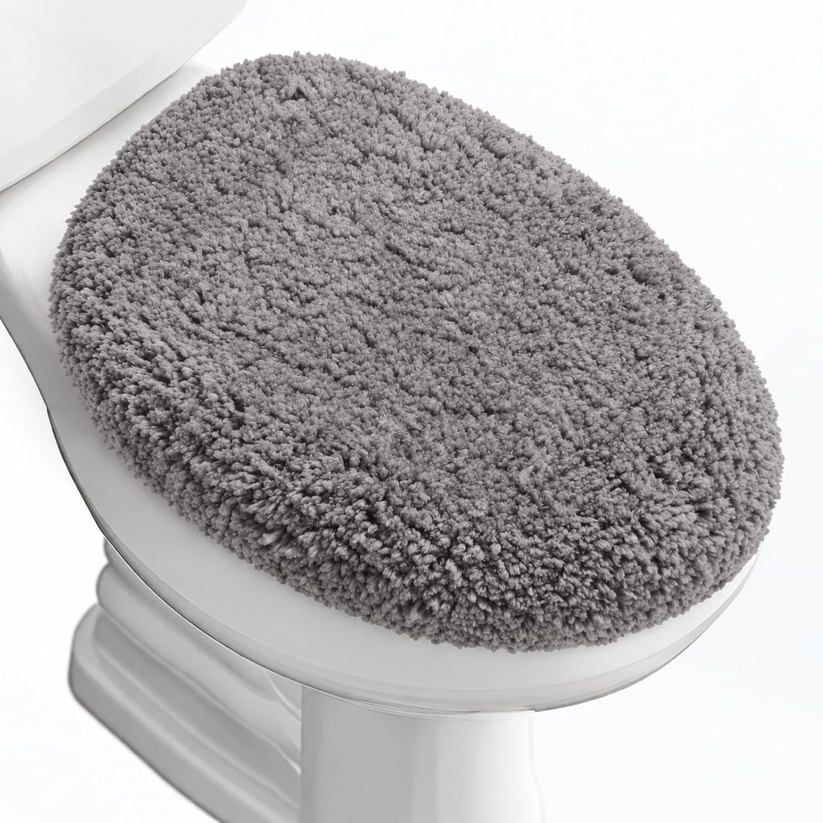 Microfiber Elongated Toilet Seat Cover 19.5"x 15" Machine Washable