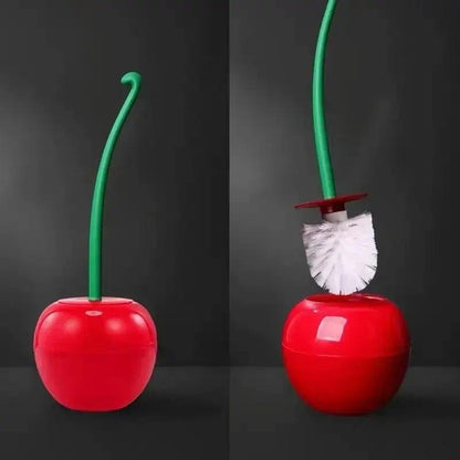 1pc Red Toilet Brush Creative Lovely Cherry Shape Lavatory Toilet Brush Holder Set Toilet Holder Bathroom Accessories