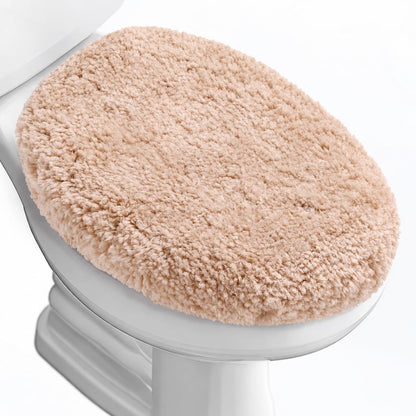 Microfiber Elongated Toilet Seat Cover 19.5"x 15" Machine Washable