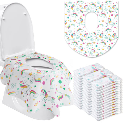 50 Packs Extra Large Disposable Toilet Seat Covers for Kids Adult, Animal