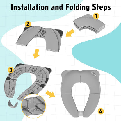 Maliton Foldable Travel Potty Training Seat for Toddlers with Splash Guard