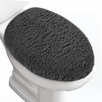 Microfiber Elongated Toilet Seat Cover 19.5"x 15" Machine Washable