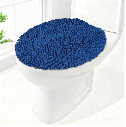 Soft Chenille Toilet Lid Cover 19.5L x 18.5W Machine Washable