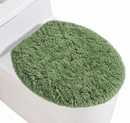 Microfiber Toilet Lid Cover, 17.5"x15" Fits Round Oblong and Elongated